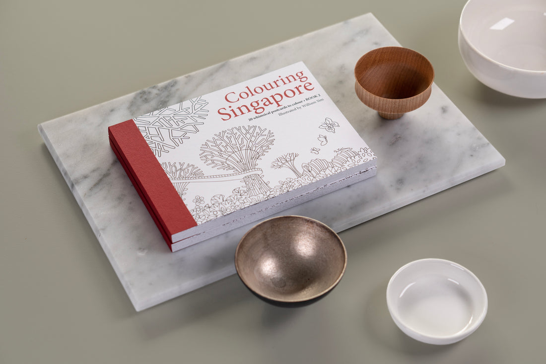 William Sim Colouring Singapore Postcard Book 2